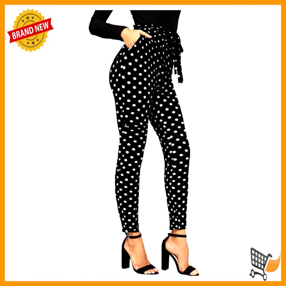 Stretchy Plaid Print Skinny Leggings, High Waist Crop, Soft Fabric